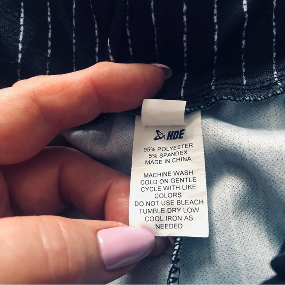 Plus 24 Wide leg paper bag waist belted Black/White Striped Shorts - Picture 7 of 13